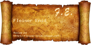 Fleiser Enid névjegykártya